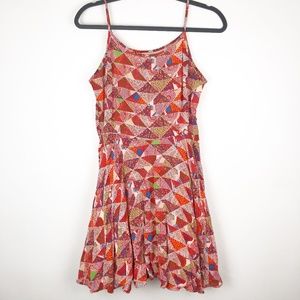 Angie Geometric Aztec Fit & Flare Dress